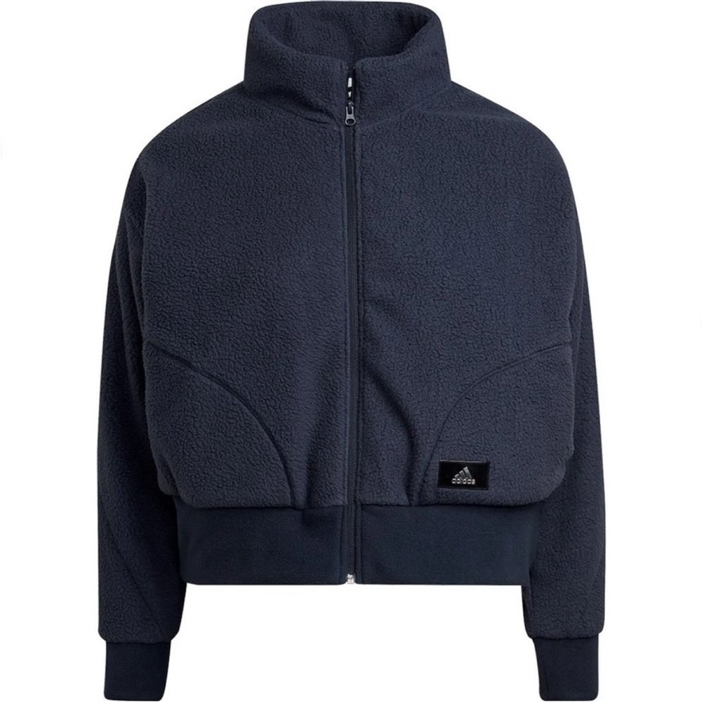 Women’s Adidas Holidayz Fleece Cropped Jacket Navy Size 3X